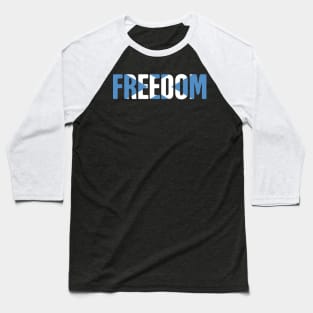 FREEDOM Scottish Flag Design Baseball T-Shirt